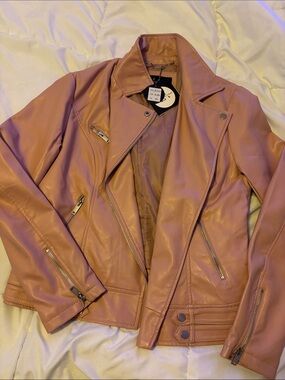 Faux Leather Moto Jacket  nwt